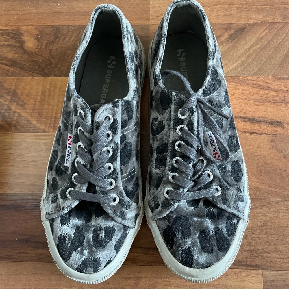 Superga Leopard Suede Sneakers